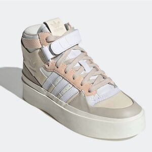 Adidas Women's Cream and White Sneakers